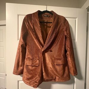 Nasty Gal Rust Velvet Jacket